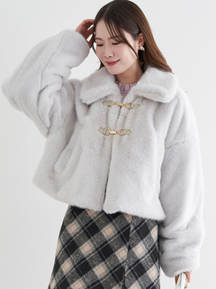 LUDIC PARK(ルディックパーク) |ファーショート丈ダッフルジャケット