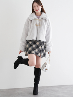 LUDIC PARK(ルディックパーク) |ファーショート丈ダッフルジャケット