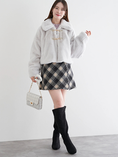 LUDIC PARK(ルディックパーク) |ファーショート丈ダッフルジャケット