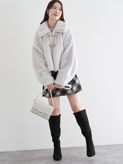 LUDIC PARK(ルディックパーク) |ファーショート丈ダッフルジャケット