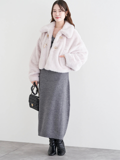 LUDIC PARK(ルディックパーク) |ファーショート丈ダッフルジャケット