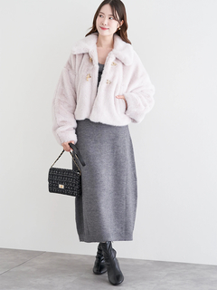 LUDIC PARK(ルディックパーク) |ファーショート丈ダッフルジャケット