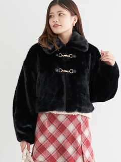 LUDIC PARK(ルディックパーク) |ファーショート丈ダッフルジャケット