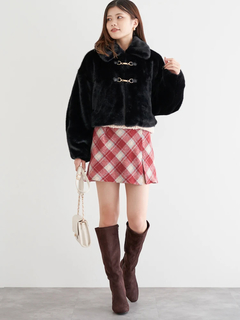 LUDIC PARK(ルディックパーク) |ファーショート丈ダッフルジャケット