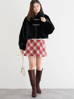 LUDIC PARK(ルディックパーク) |ファーショート丈ダッフルジャケット