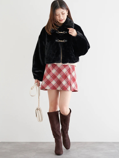 LUDIC PARK(ルディックパーク) |ファーショート丈ダッフルジャケット