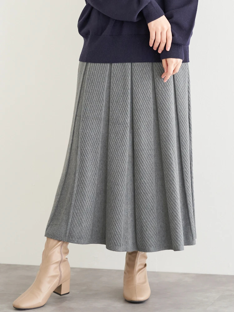 ニット地柄プリーツスカート / LUDIC PARK（ルディックパーク）の