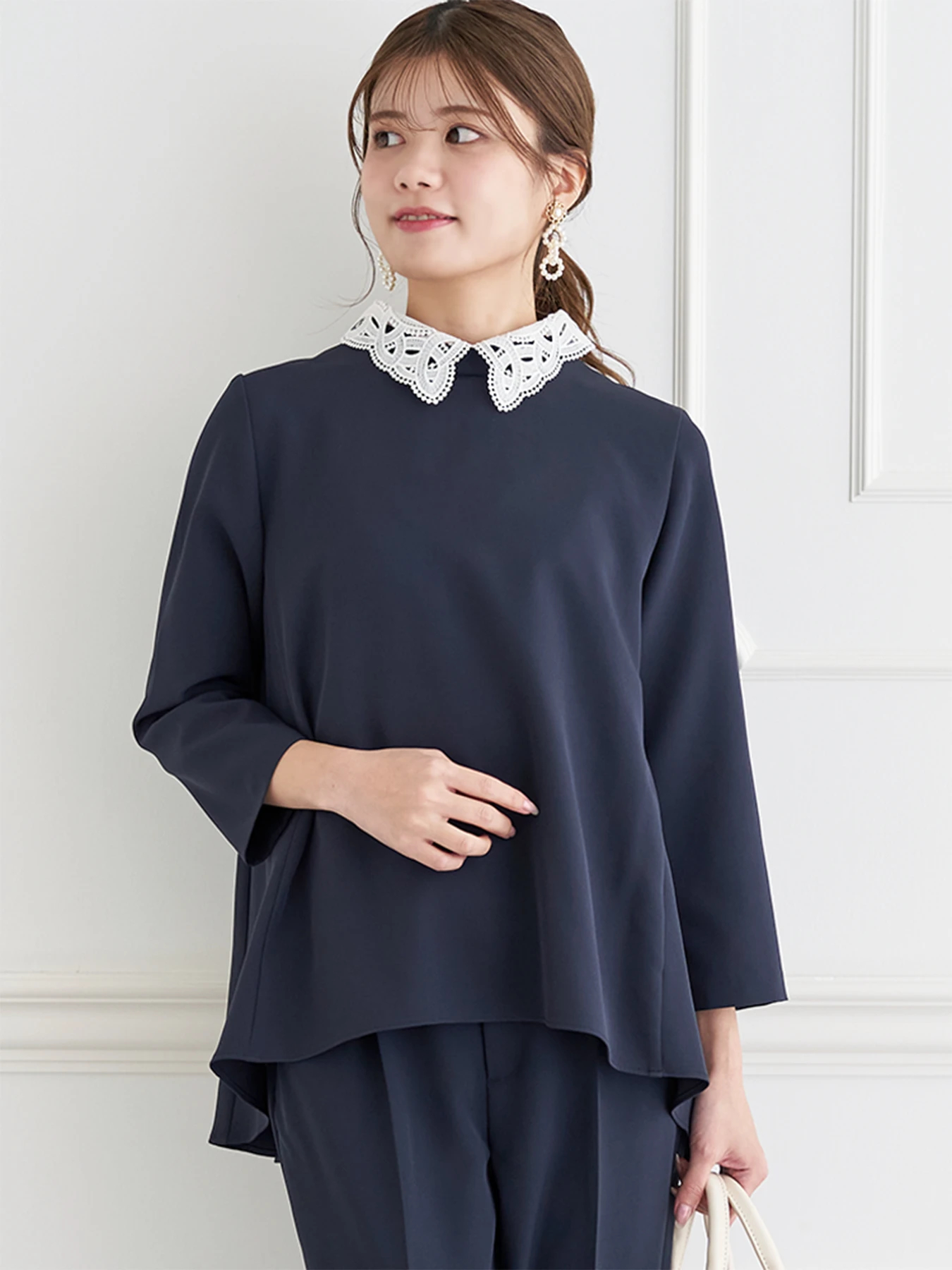 Wクロス】2WAYレース襟ブラウス(セットアップ可) / LUDIC PARK（ル