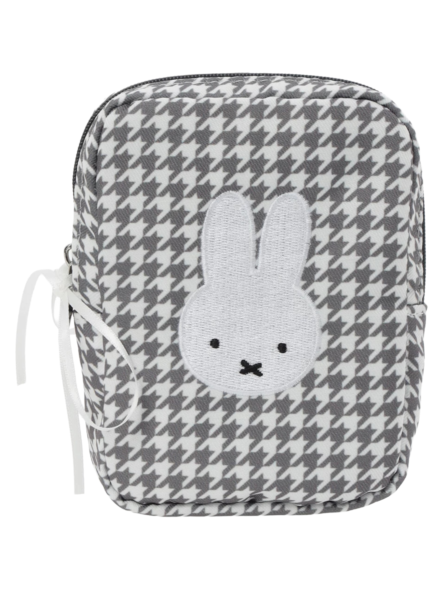 miffy 千鳥×モノトーン 縦型ポーチ 千鳥柄【ミッフィー】 / Hare no hi