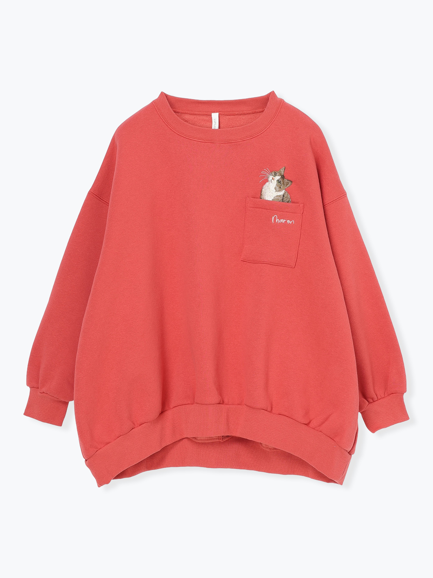 裏起毛ネコ刺繍プルオーバー / Hare no hi（ハレノヒ）のカットソーPO