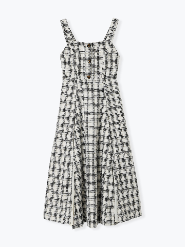 ツイード×プリーツ切り替えジャンパースカート / LUDIC PARK（ル