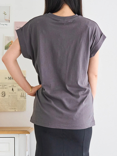 LUDIC PARK(ルディックパーク) |ラメミニロゴ刺繍ターンバックTシャツ