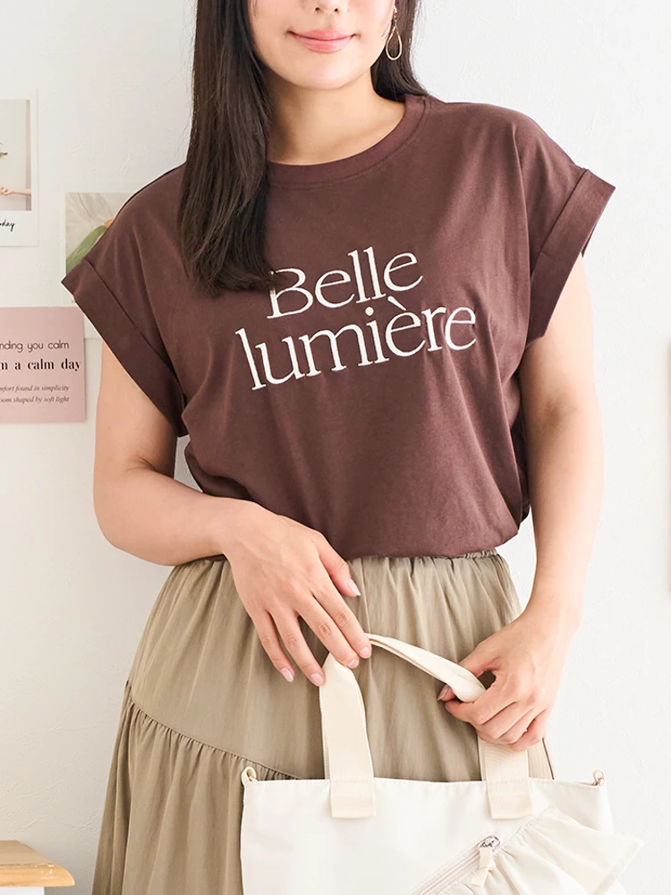 LUDIC PARK(ルディックパーク) |ロゴデザイン刺繍ターンバックTシャツ