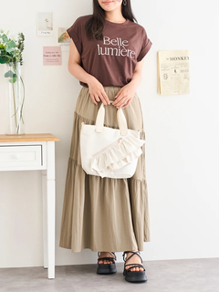 LUDIC PARK(ルディックパーク) |ロゴデザイン刺繍ターンバックTシャツ