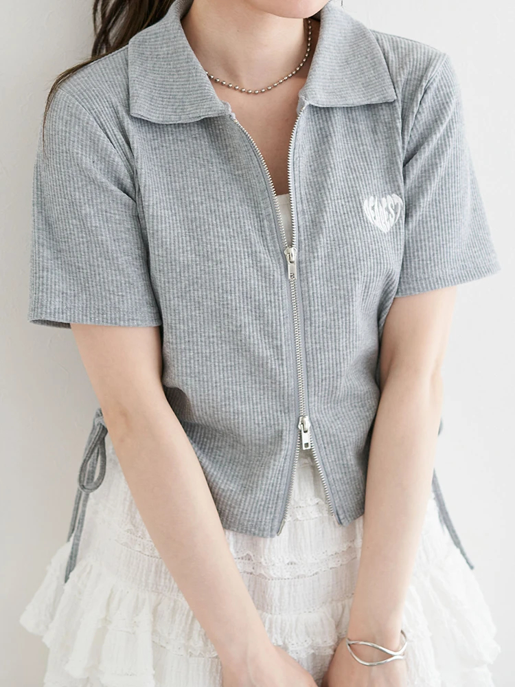 A♡ページ ハート刺繍ダブルZIPカットソー / LUDIC PARK（ルディックパーク）の