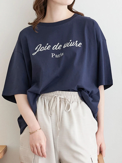 LUDIC PARK(ルディックパーク) |【接触冷感】レトロロゴラメ刺繍Tシャツ