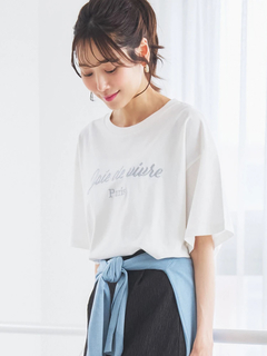LUDIC PARK(ルディックパーク) |【接触冷感】レトロロゴラメ刺繍Tシャツ