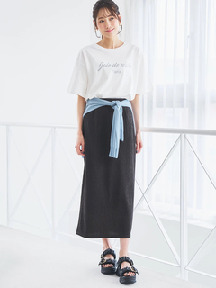 LUDIC PARK(ルディックパーク) |【接触冷感】レトロロゴラメ刺繍Tシャツ