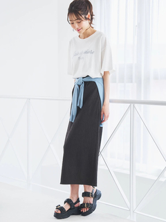 LUDIC PARK(ルディックパーク) |【接触冷感】レトロロゴラメ刺繍Tシャツ
