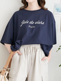 LUDIC PARK(ルディックパーク) |【接触冷感】レトロロゴラメ刺繍Tシャツ