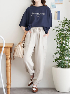 LUDIC PARK(ルディックパーク) |【接触冷感】レトロロゴラメ刺繍Tシャツ