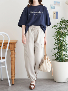 LUDIC PARK(ルディックパーク) |【接触冷感】レトロロゴラメ刺繍Tシャツ