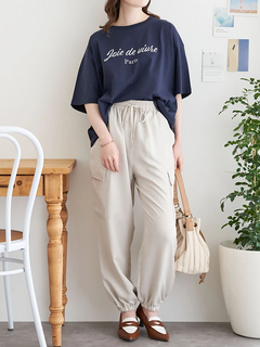 LUDIC PARK(ルディックパーク) |【接触冷感】レトロロゴラメ刺繍Tシャツ