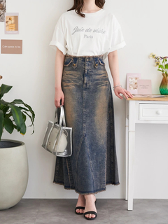 LUDIC PARK(ルディックパーク) |【接触冷感】レトロロゴラメ刺繍Tシャツ