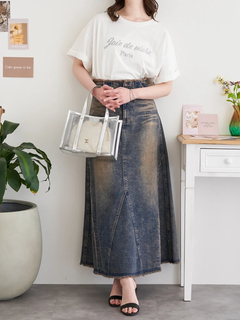 LUDIC PARK(ルディックパーク) |【接触冷感】レトロロゴラメ刺繍Tシャツ