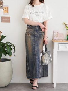 LUDIC PARK(ルディックパーク) |【接触冷感】レトロロゴラメ刺繍Tシャツ