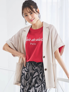LUDIC PARK(ルディックパーク) |【接触冷感】レトロロゴラメ刺繍Tシャツ
