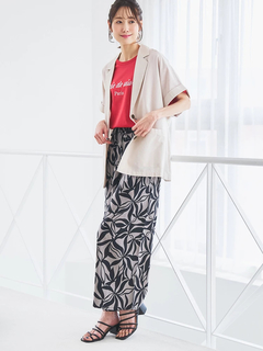 LUDIC PARK(ルディックパーク) |【接触冷感】レトロロゴラメ刺繍Tシャツ