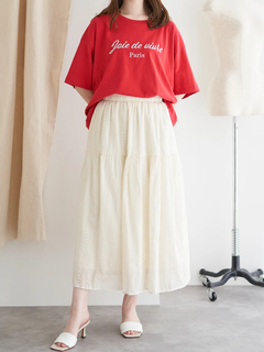 LUDIC PARK(ルディックパーク) |【接触冷感】レトロロゴラメ刺繍Tシャツ