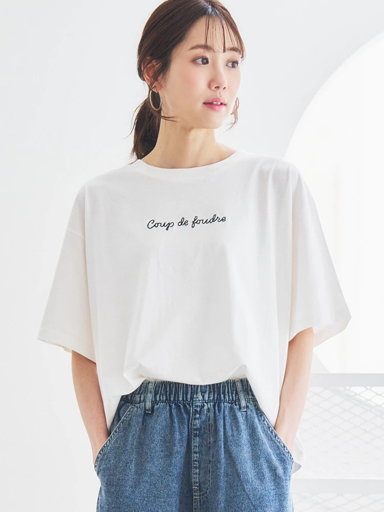 LUDIC PARK(ルディックパーク) |【接触冷感】チェーン刺繍Tシャツ