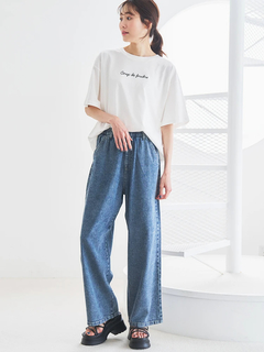 LUDIC PARK(ルディックパーク) |【接触冷感】チェーン刺繍Tシャツ