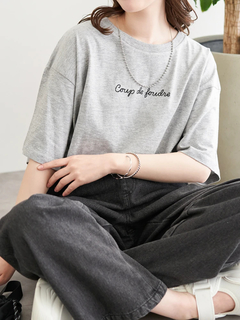 LUDIC PARK(ルディックパーク) |【接触冷感】チェーン刺繍Tシャツ