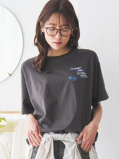 LUDIC PARK(ルディックパーク) |【接触冷感】ランダム刺繍Tシャツ
