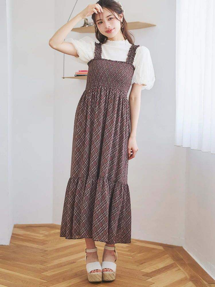 パール付きチュールトップス パール付きチュール袖CT|ems excite | RETRO GIRL ONLINE STORE レトロ