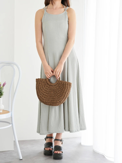 LUDIC PARK(ルディックパーク) |[SET]バックリボンカーディガン×キャミソールフレアワンピース