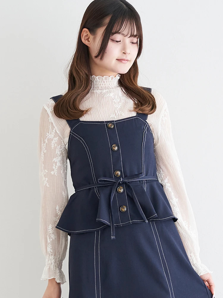 シアー刺繍インナーブラウス