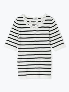 LUDIC PARK(ルディックパーク) |クロスデザイン半袖ニットプルオーバー