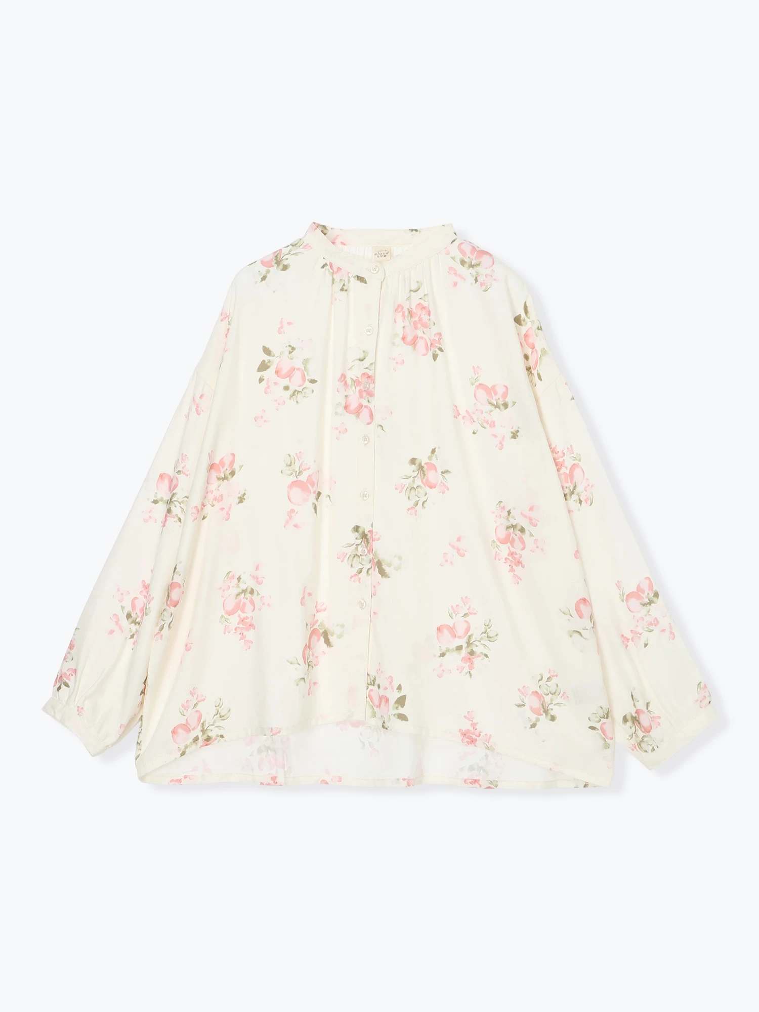 水彩プリントバンドカラーブラウス / Hare no hi（ハレノヒ）のシャツ