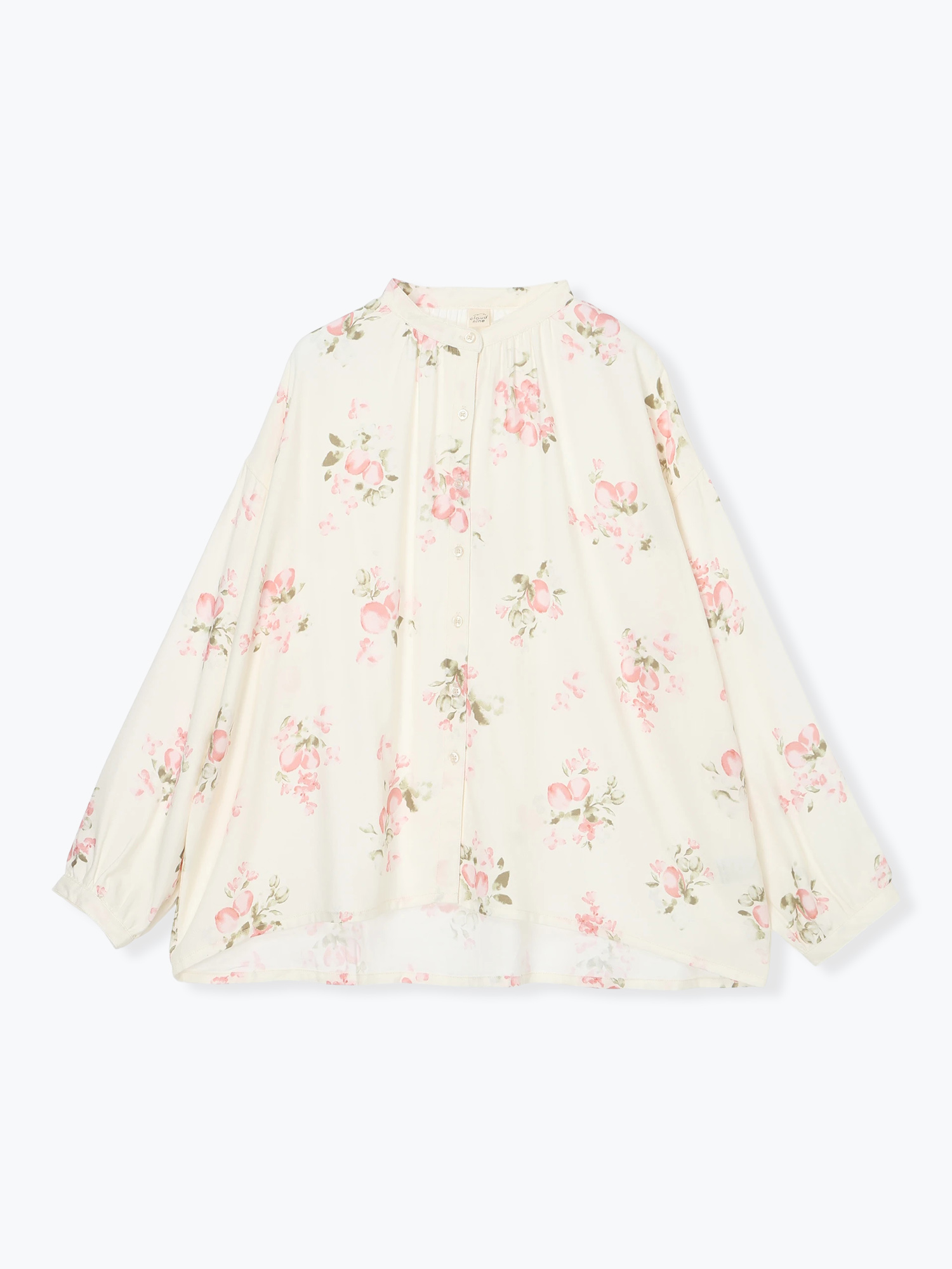 水彩プリントバンドカラーブラウス / Hare no hi（ハレノヒ）のシャツ