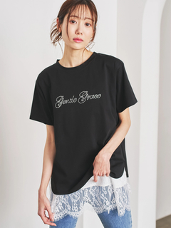 LUDIC PARK(ルディックパーク) |ミニマルジルコンロゴTシャツ