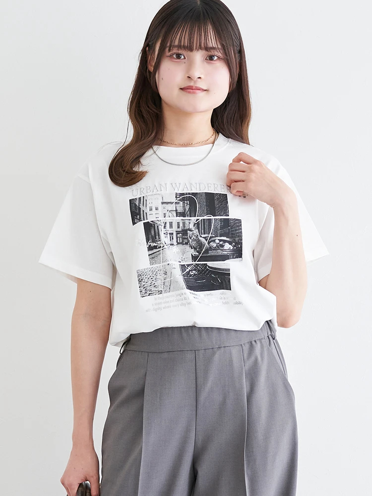 モノトーンフォトTシャツ