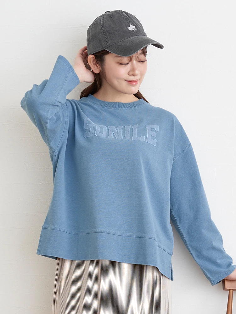 インディゴ ロゴプルオーバー / Hare no hi（ハレノヒ）のカットソー