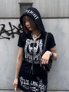 LUDIC PARK(ルディックパーク) |【イロハコラボ】スカルプリントZIPパーカー