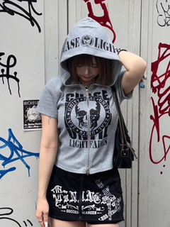 LUDIC PARK(ルディックパーク) |【イロハコラボ】スカルプリントZIPパーカー