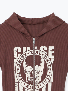 LUDIC PARK(ルディックパーク) |【イロハコラボ】スカルプリントZIPパーカー