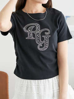 LUDIC PARK(ルディックパーク) |ラインストーンロゴ ショートTシャツ